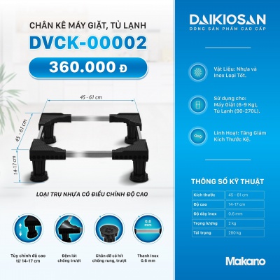 Chân kê máy giặt tủ lạnh nước Daikiosan DVCK-00002